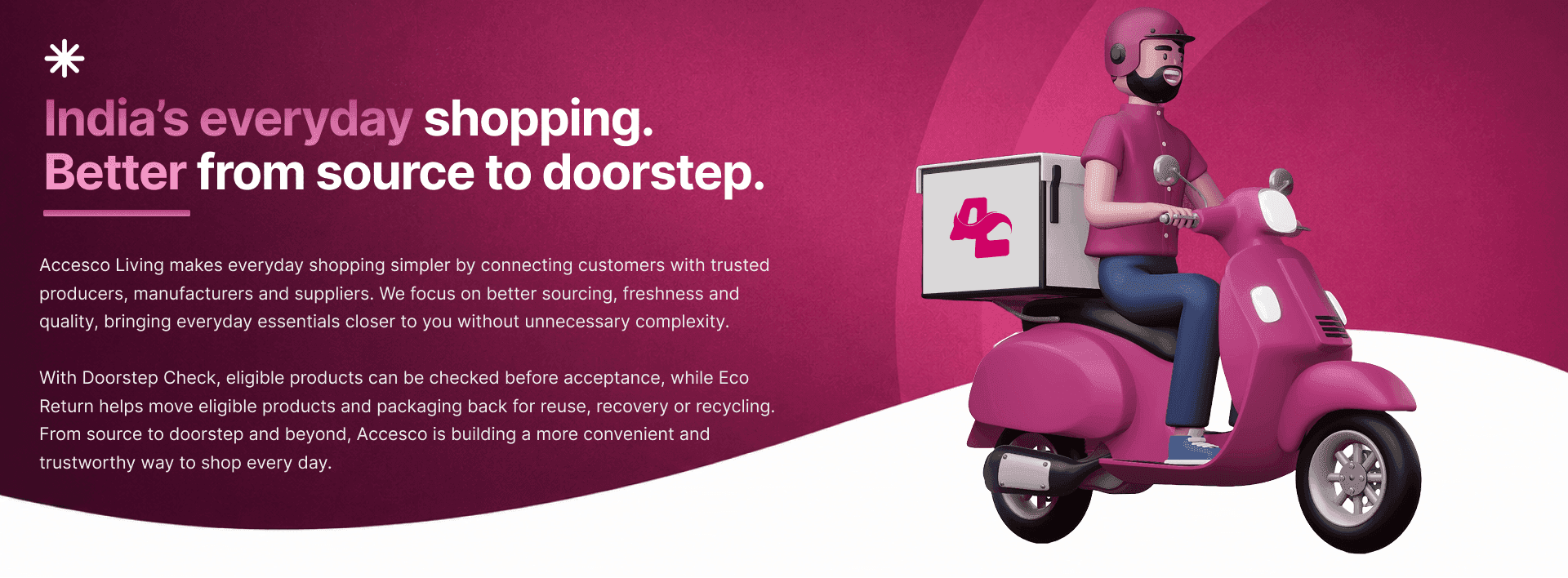 Accesco Living - India's everyday shopping, better from source to doorstep